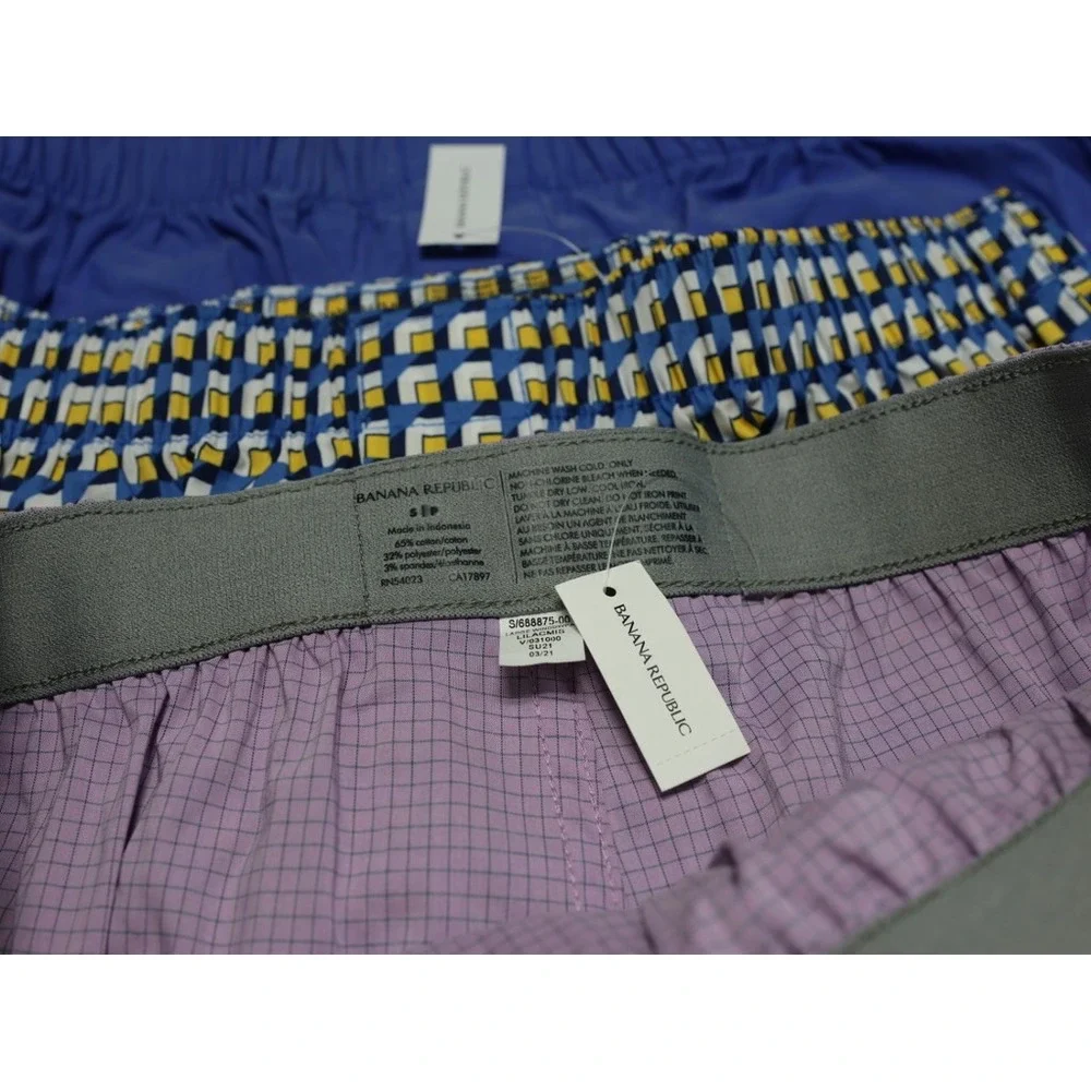 Banana Republic Boxer Shorts Mens Small 5 Pair lot Lounge Lot‎ NWT